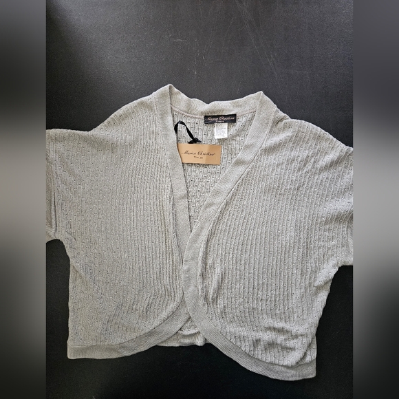 NWT - Marisa Christina Grey Bolero Lightweight Cardigan - Size 1X - Picture 1 of 6